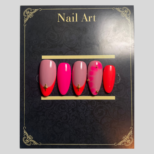 Faux ongles Havana Heat rouge chaleureux inspiration cubaine C'Sha Nails