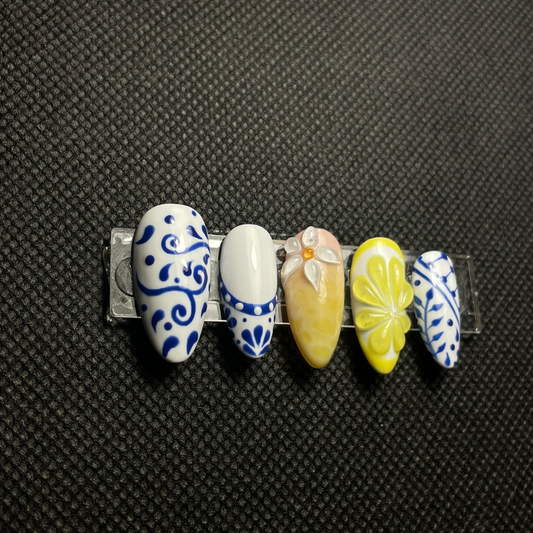 Faux ongles Zeste de Sicile jaune citron inspiration