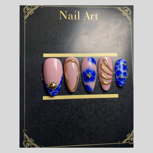 Press-on nails Or de Mendoza doré luxueux inspiration argentine C'Sha Nails